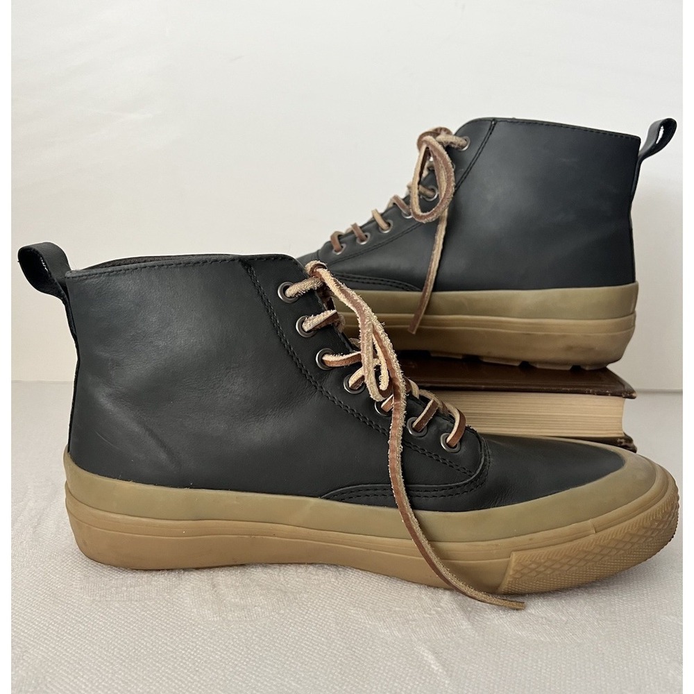 SeaVees Mammoth Boot Sneaker Mens 9 Black Rugged Oil Leather Nice! Durable - Picture 7 of 12